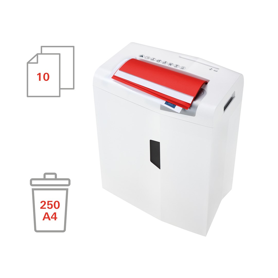 Makinë shkatërrimi dokumentesh HSM Shredstar S10, P-2, 125W, e bardhë