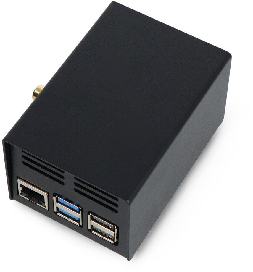 Kuti metalike HiFiBerry Steel Case, për Raspberry Pi 5, për bordet AMP Digi DAC, gri