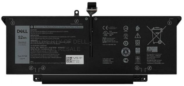 Bateri laptopi Dell, 52Wh, Lithium Ion, e zezë