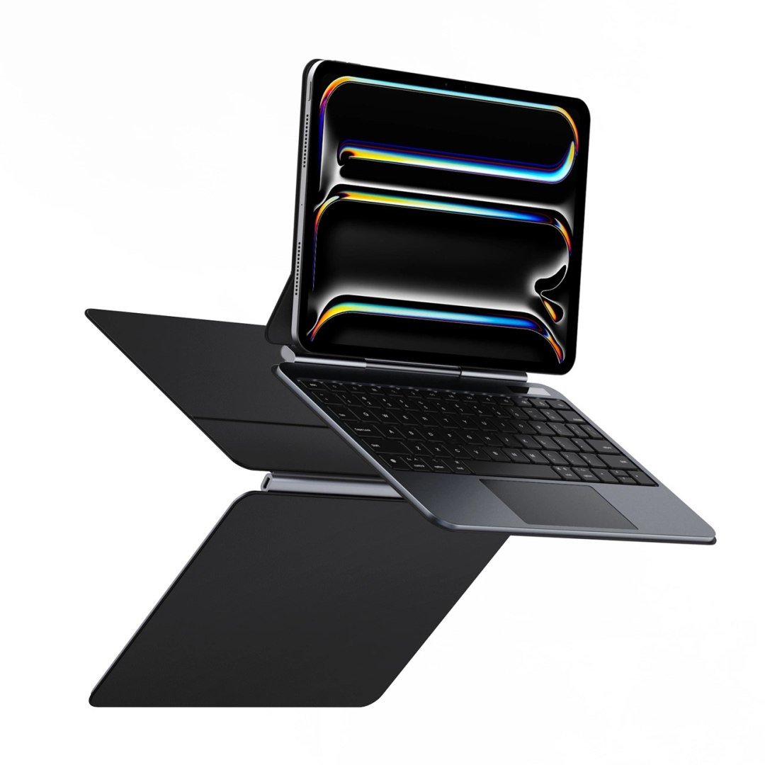 Tastierë me tastierë DUX DUCIS MK Pro Series për iPad Pro 11 2025 2024, me trackpad, magnetike, e zezë