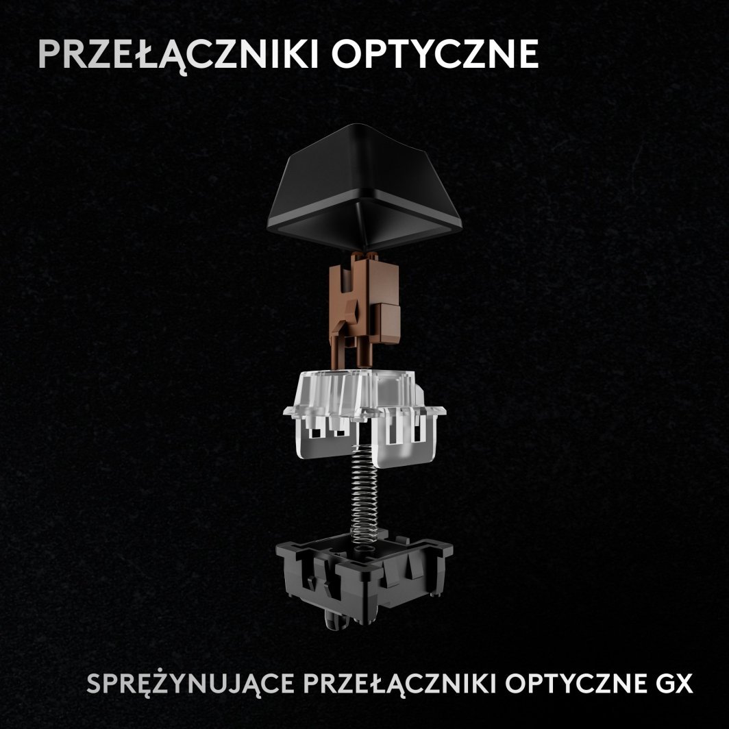 Tastierë Logitech Pro X 60 Lightspeed GX Brown (920-011911), e zezë