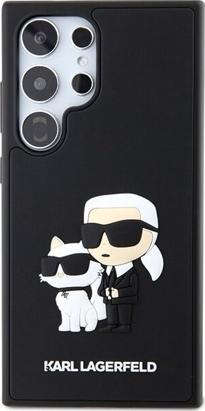 Mbulesë telefoni Karl Lagerfeld 3D Rubber Karl and Choupette për Samsung Galaxy S24 Ultra, TPU, mbrojtëse, e zezë