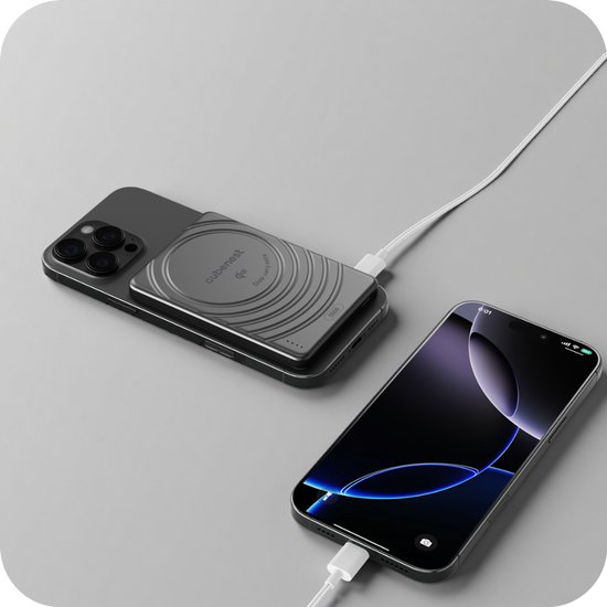 Power Bank Cubenest MagSafe, 5000 mAh, 15W Qi2, црна