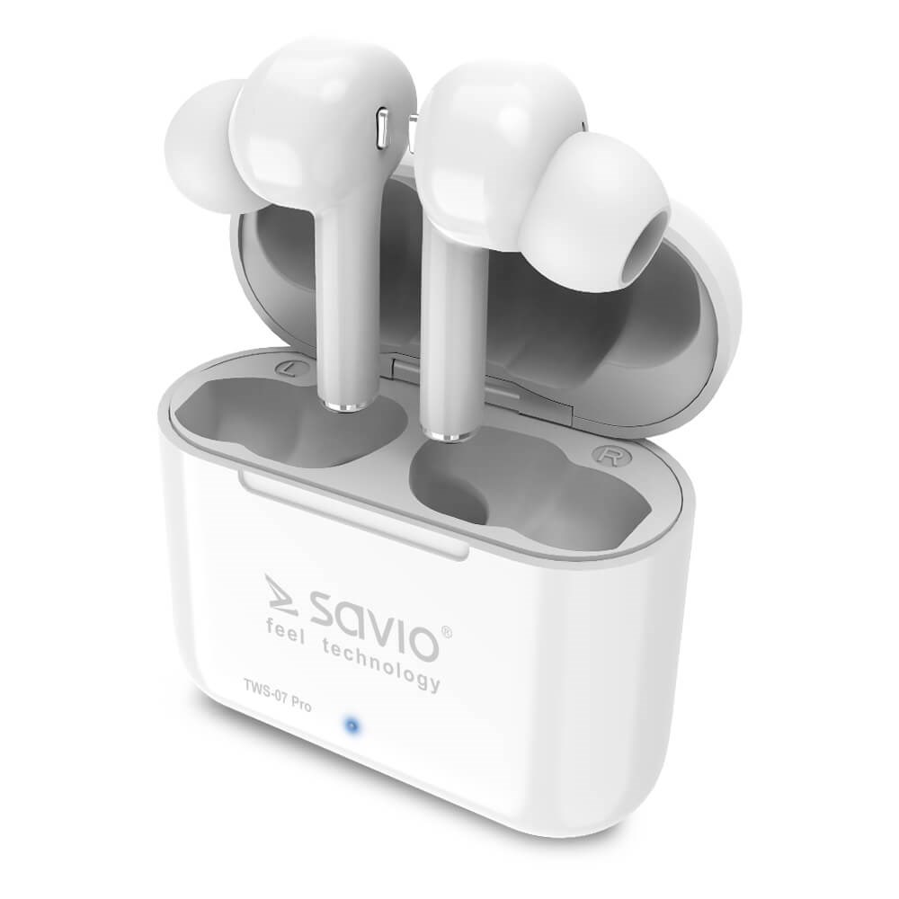 Kufje Savio TWS-07 PRO, të bardha