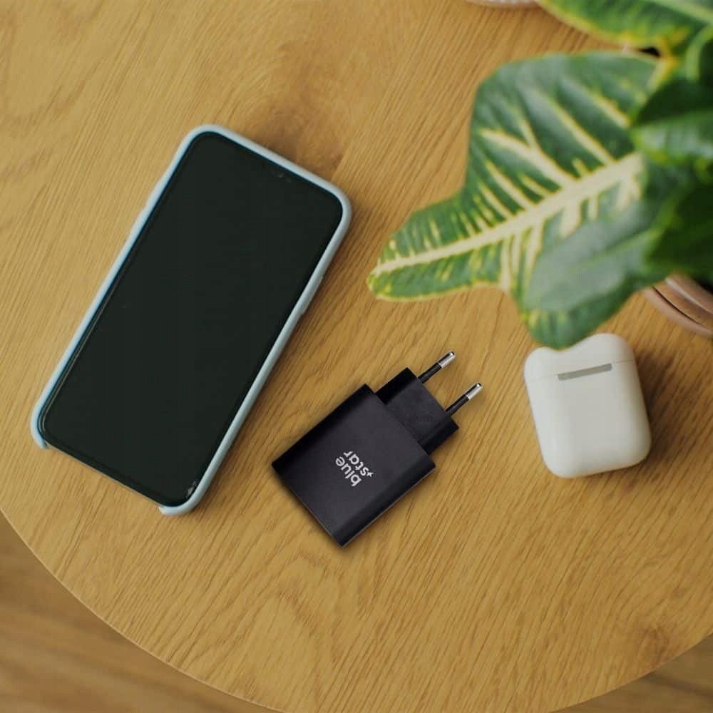 Karikues AC Blue Star TFB-TC-25W, USB C USB A, 25W 3A, i bardhë