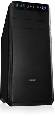 Kasë kompjuteri Modecom Oberon Pro Silent (AT-OBERON-PS-10-000000-0002), e zezë