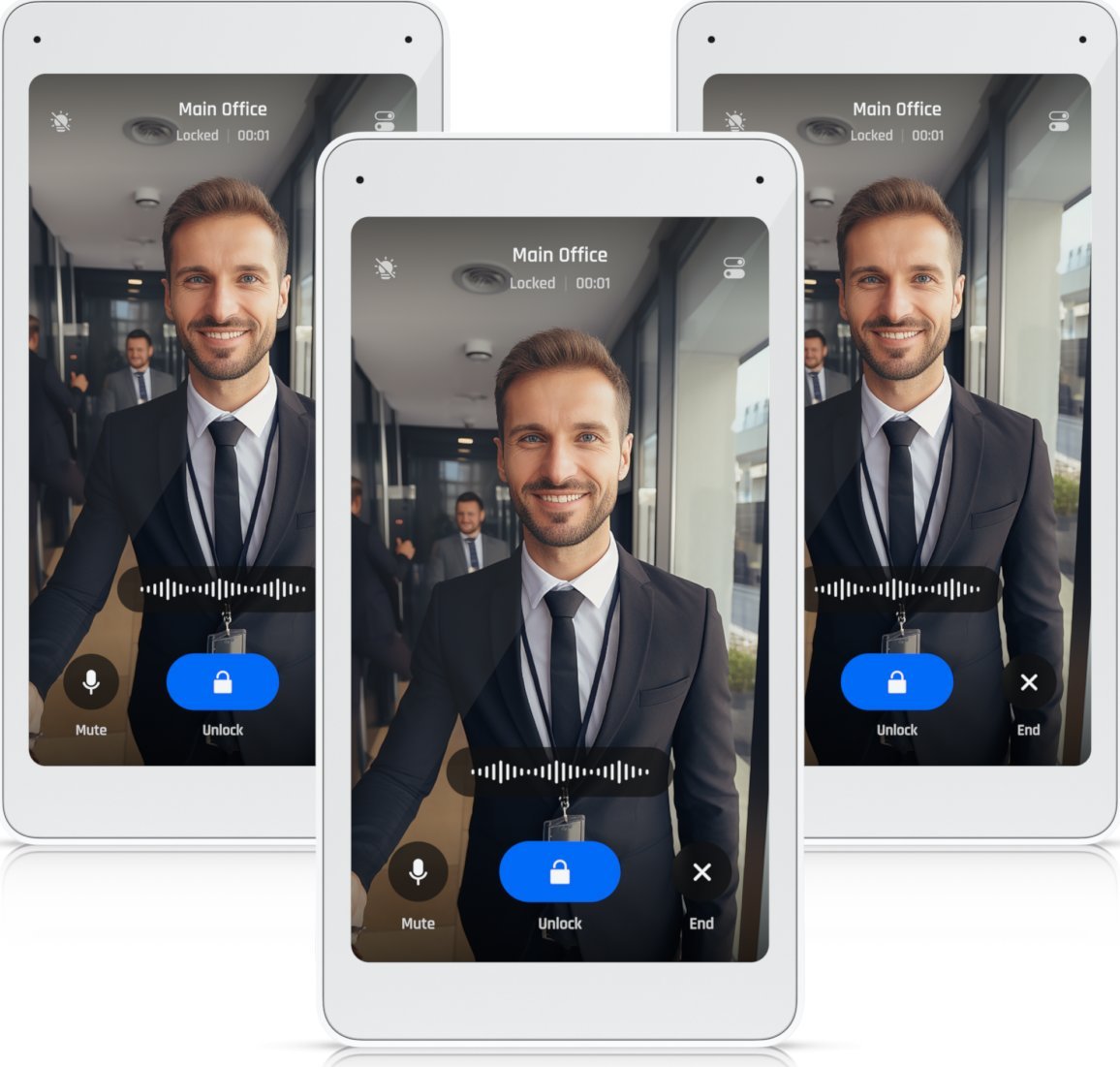 Monitor ndërkomi Ubiquiti UA-Intercom-Viewer-3, ekran 7", montim në mur, i bardhë