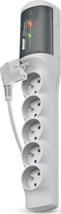 Kabllo elektrike vazhduese Acar XP Standard, 5 priza, 3 m, gri