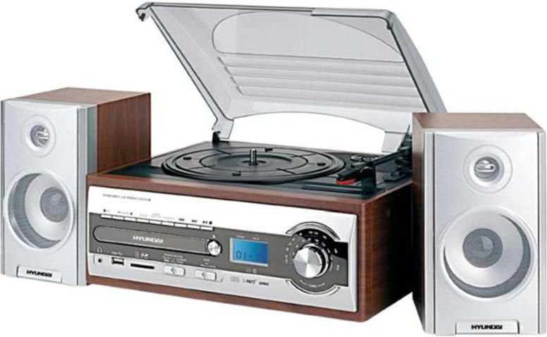 Sistem audio Hyundai Microsystem RTC 182 SURIP, CD dhe gramafon, USB dhe SD, i zi