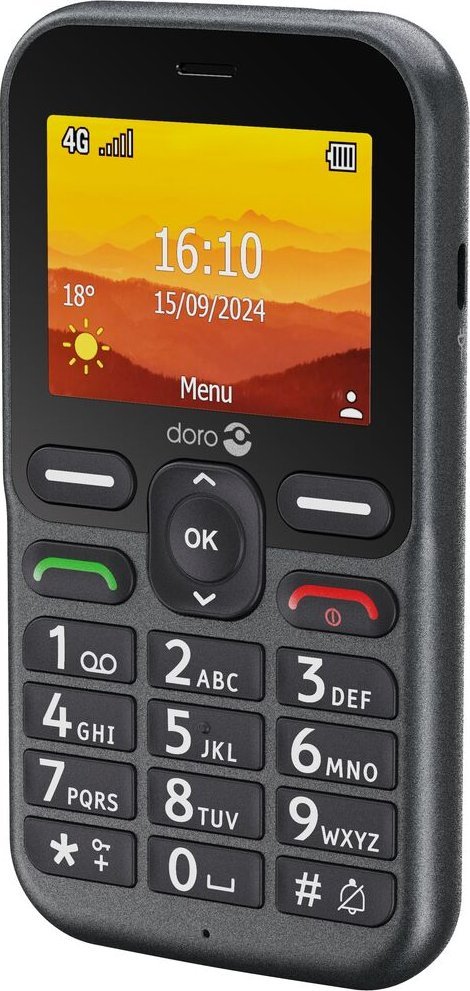 Telefoni Doro Handy Leva L10, me butona fizikë, i zi