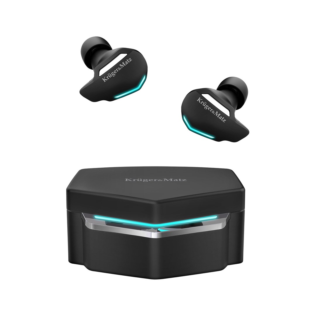 Kufje TWS Kruger&Matz Warrior G3, Bluetooth 5.0, e zezë