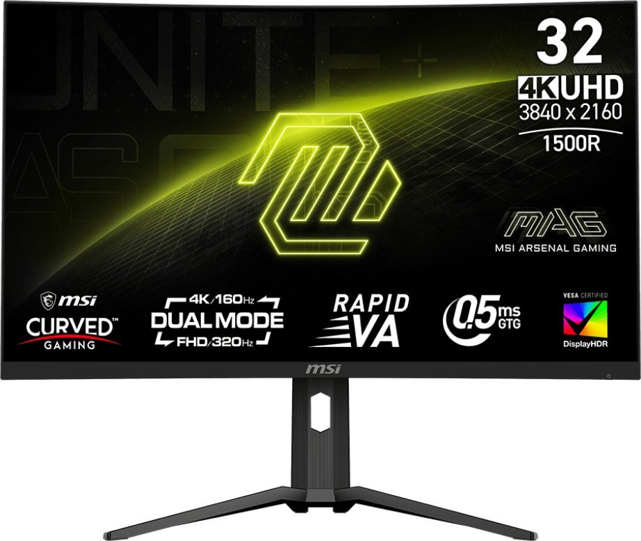 Monitor gaming i harkuar MSI MAG 321CUPDF, 32", 4K UHD, 0.5ms, Adaptive Sync, i zi