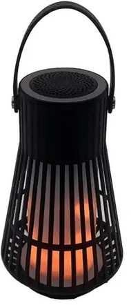 Altoparlant Bluetooth Soundliving Flame, portativ, me drita LED flakë, i zi