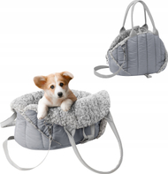 Çantë transporti Small 3 in 1 për qen ose mace, 38x24x28 cm, e palosshme, gri