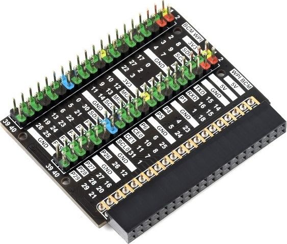 Adapter GPIO Waveshare për Raspberry Pi 400, 2 x 40 pin, i zi