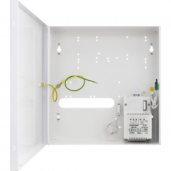 Kuti furnizimi PULSAR Enclosure 7/TRP40/PAR AWO152, transformator 40VA, për bateri 7Ah, e bardhë