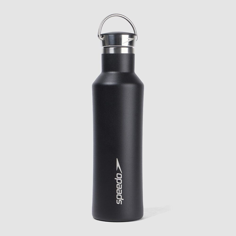 Shishe uji metalike Metal Water Bottle Black, e izoluar, çelik inoksi, e zezë