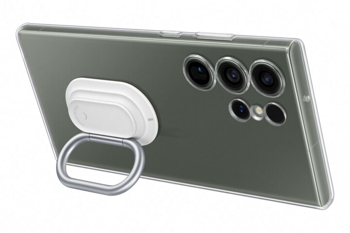 Маска Samsung со држач за Galaxy S23+, проѕирна