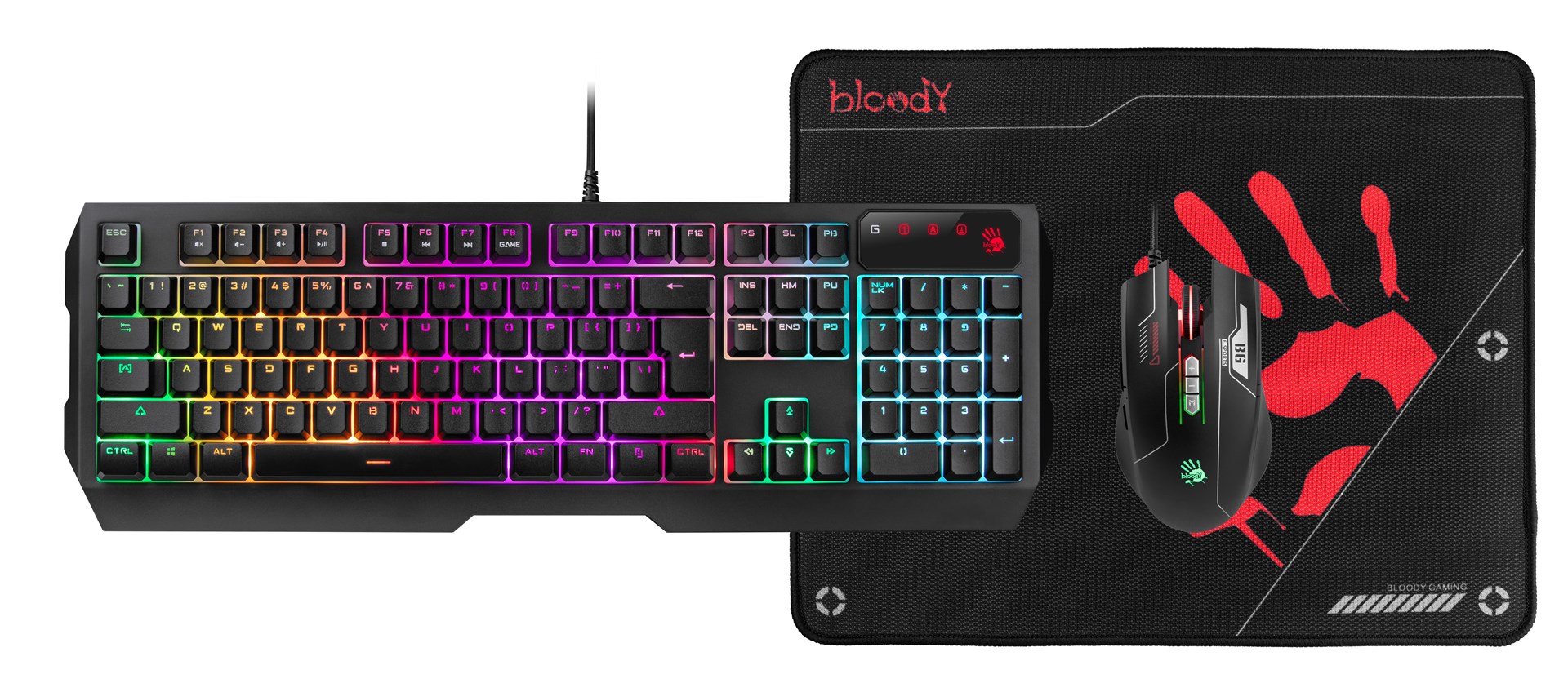 Set tastierë dhe maus A4TECH Bloody B1700, 6000 DPI, USB, i zi