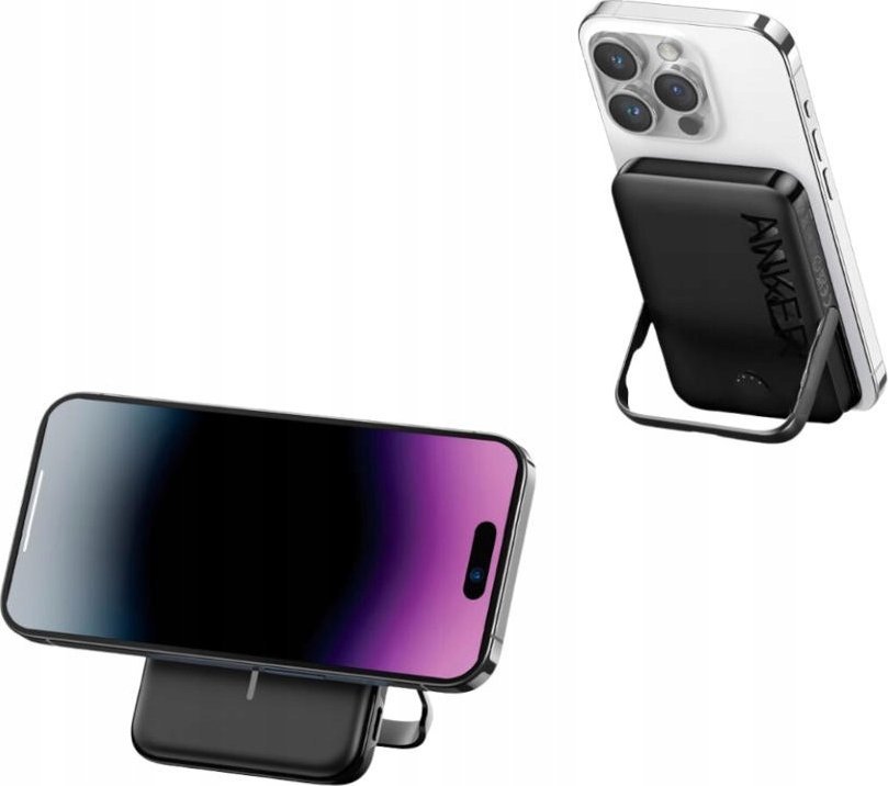Powerbank Anker 322 MagGo, 5000mAh, wireless 7.5W, me qëndresë