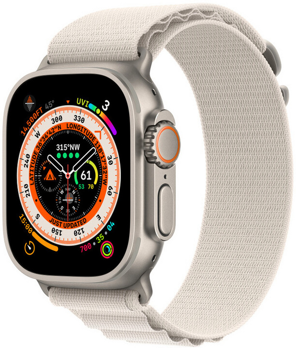 Apple Watch 49mm Band, Starlight Alpine Loop - Large