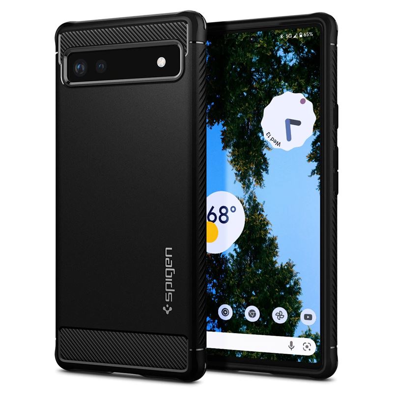 Mbështjellëse për Google Pixel 6a Spigen Rugged Armor, e zezë