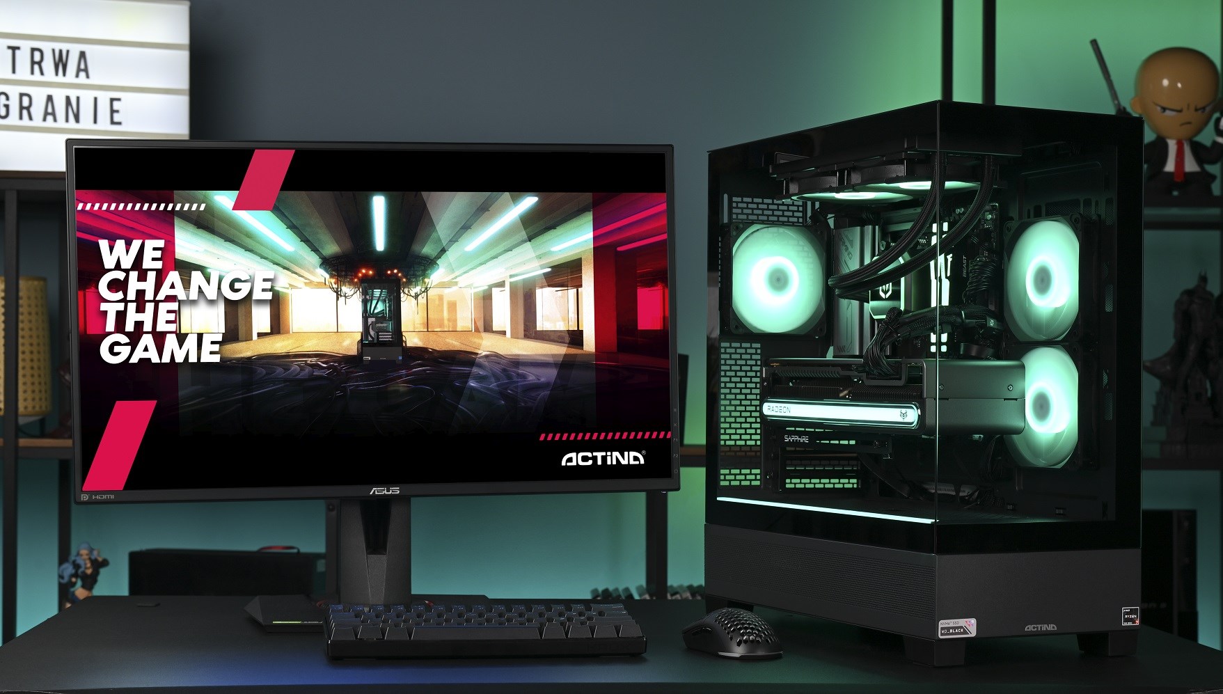 Kompjuter Actina AMD Ryzen 7 7800X3D, RX 7900 XTX, 1TB SSD, i zi