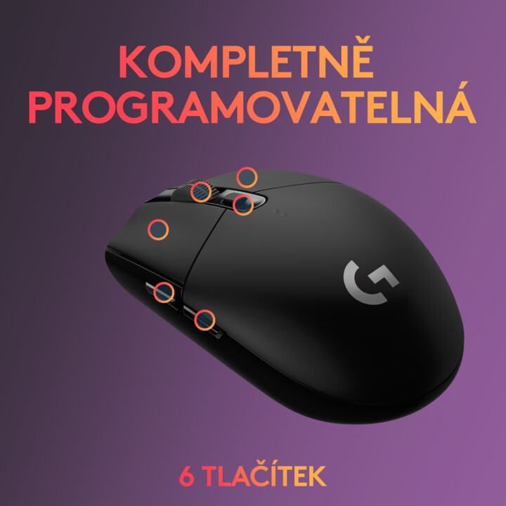 Logitech G305 Глушец, црн