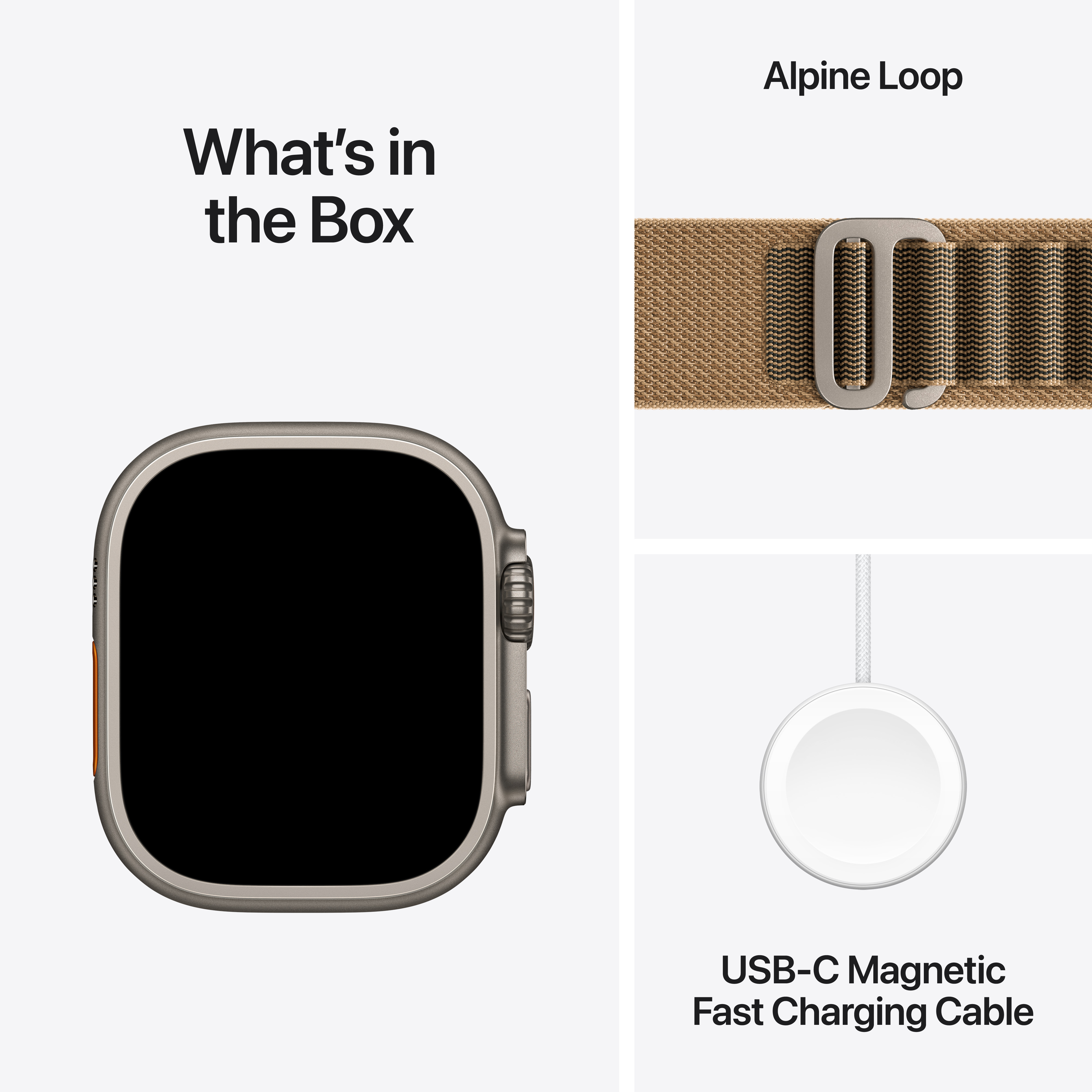 Apple Watch Ultra 4 Cellular 49mm Natural Titanium Case with Desert Alpine Loop, S