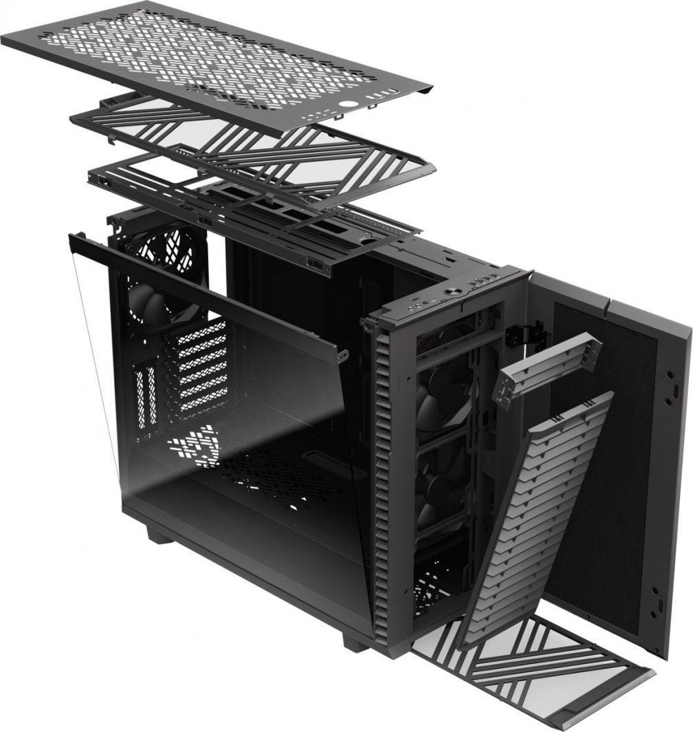 Kasë Fractal Design Define 7 TG Clear Tint, Midi Tower