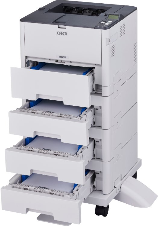 Printer LED mono A4 OKI B513dn, rrjetë, printim dupleks, i bardhë
