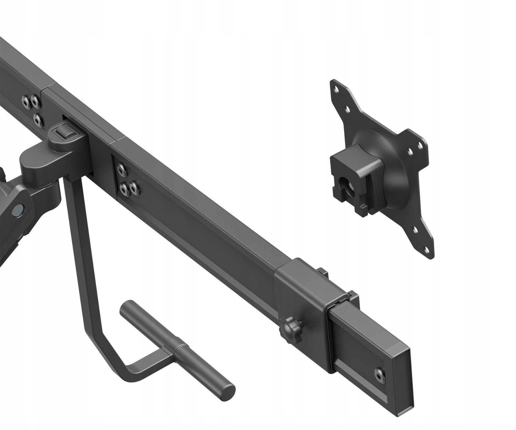 Krah monitori Brateck LDT69 C022, për 2 monitorë 17 32", sustë gazi, i zi