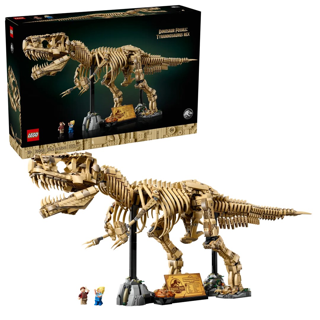 Set LEGO Dinosaur Fossils Tyrannosaurus Rex, model ndërtimi, dekor ekspozite, shumëngjyrësh