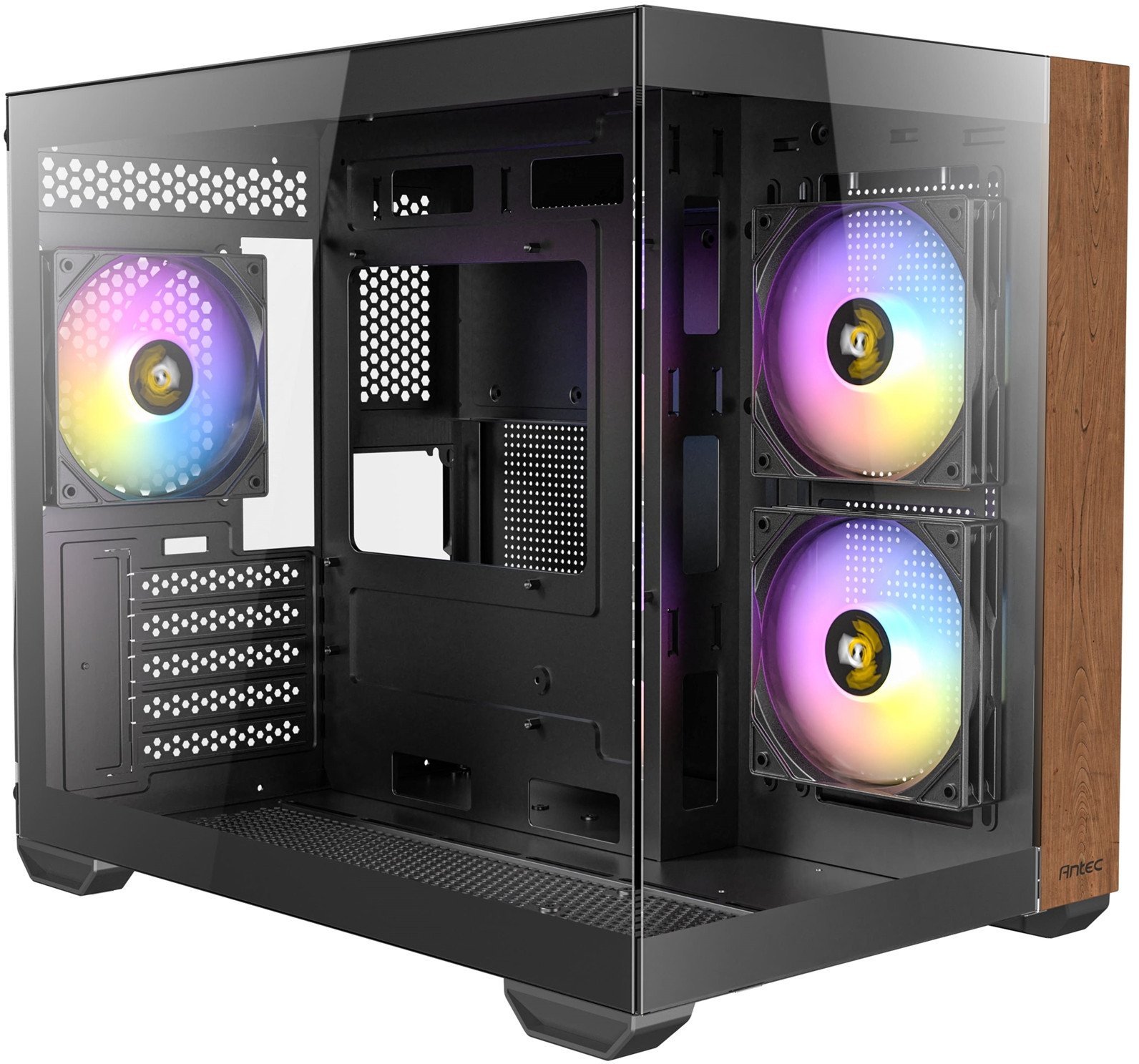 Kutia kompjuterike Antec CX600M, mid tower, panoramike 270°, e zezë me dru