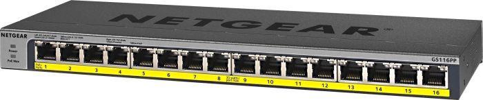 Switch NETGEAR GS116PP-100EUS, 16x Gigabit Ethernet, PoE+
