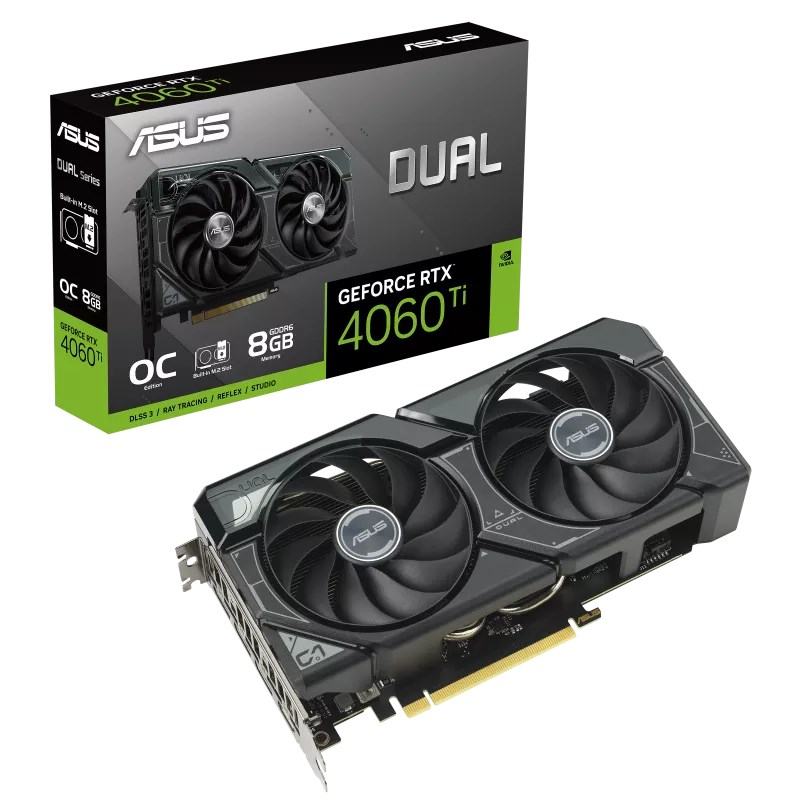 Kartelë grafike ASUS Dual RTX4060Ti-O8G-SSD, 8GB, e zezë