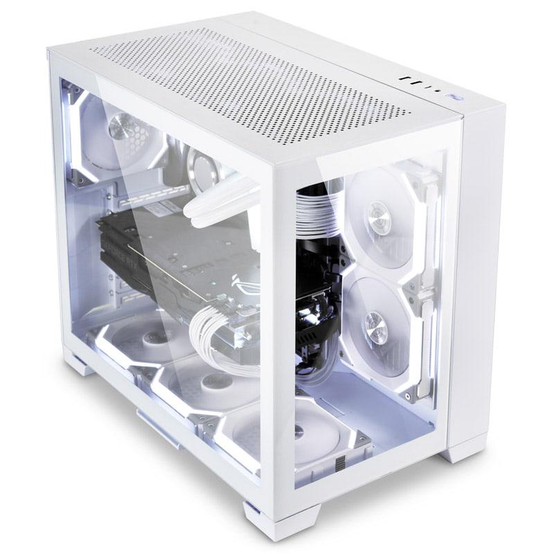Kasa PC Lian Li O11 Dynamic Mini Snow Edition, ATX Micro ATX Mini ITX, xham i temperuar, e bardhë