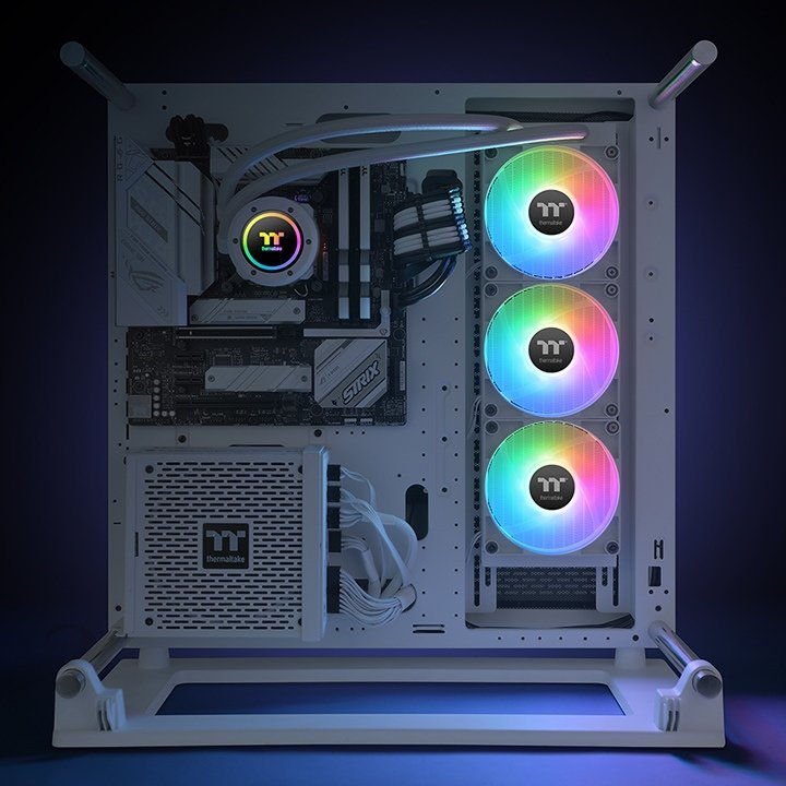 Ftohës uji për procesor Thermaltake TH360 V2 ARGB Snow, radiator 360 mm, ARGB, i bardhë