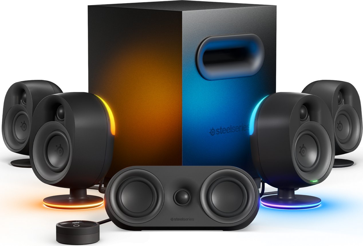 Altoparlantë kompjuteri SteelSeries Arena 9 61549, sistem 5.1, Bluetooth, të zinj