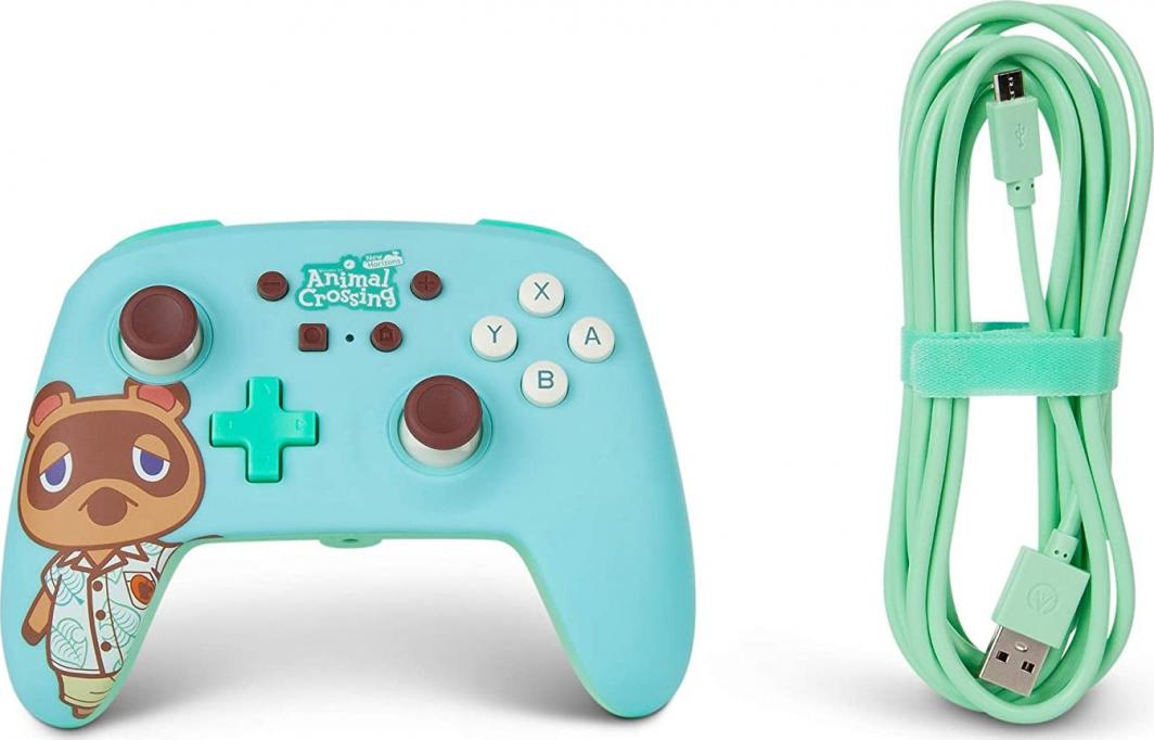 Kontroller PowerA Animal Crossing Tom Nook, me kabllo, i kaltër