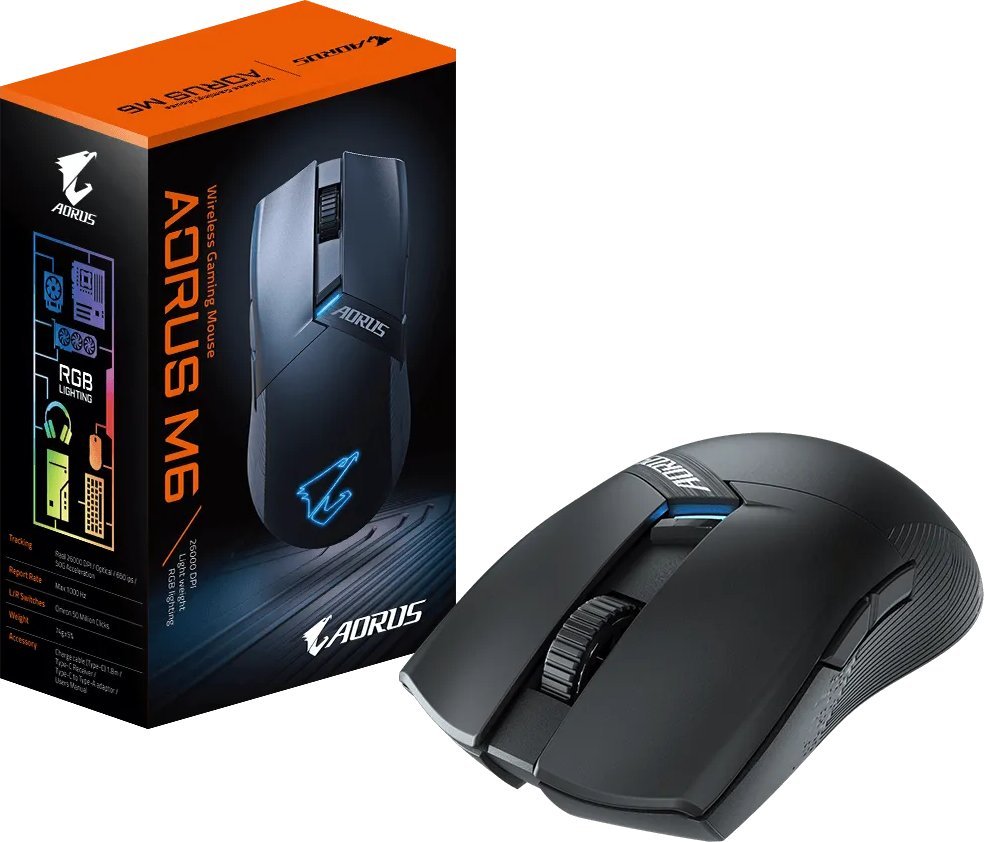 Maus GIGABYTE AORUS M6, 36000DPI, i zi