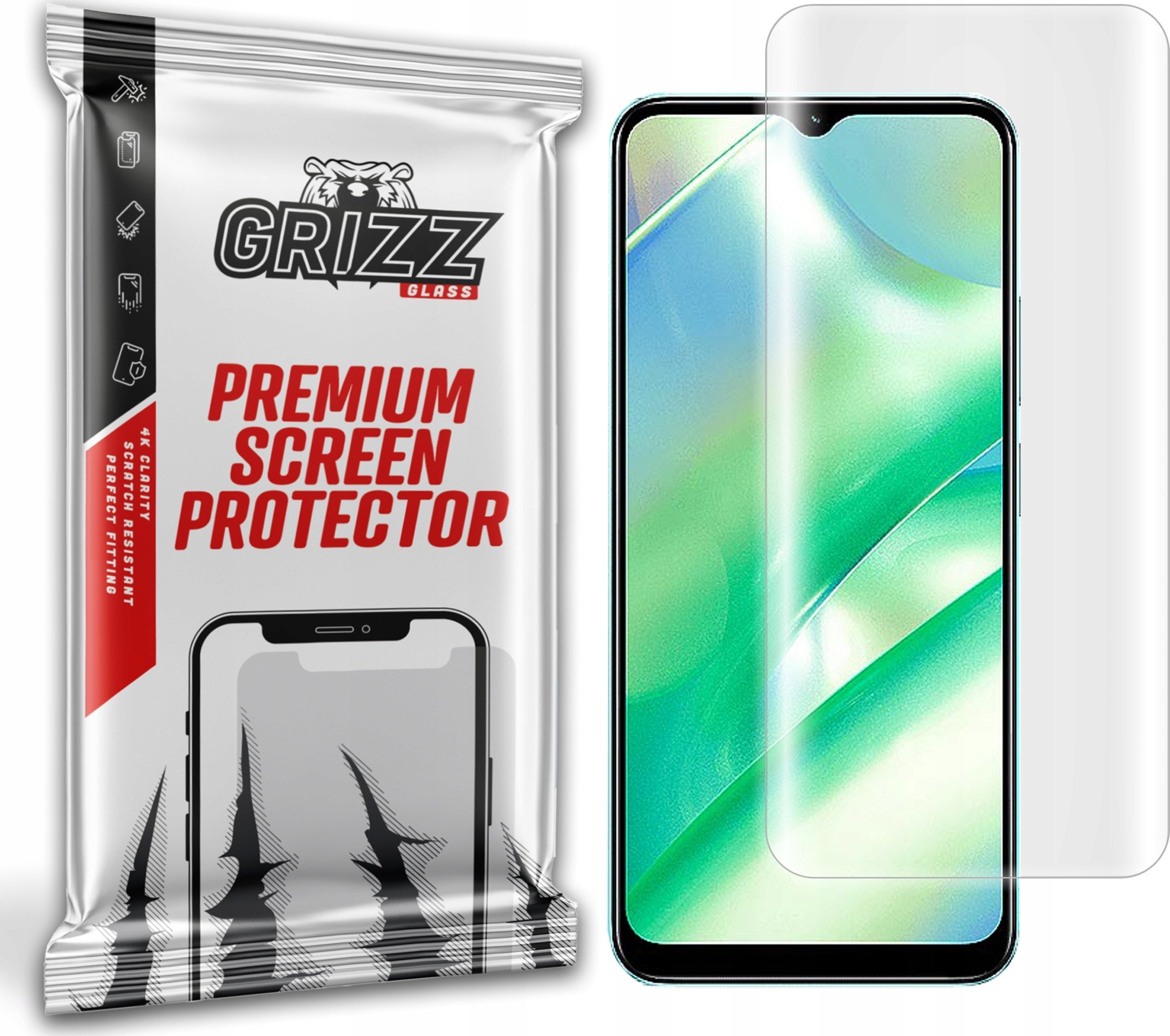 Mbrojtëse ekrani GrizzGlass Hydrofilm, hidrogel, për Realme C33, transparente