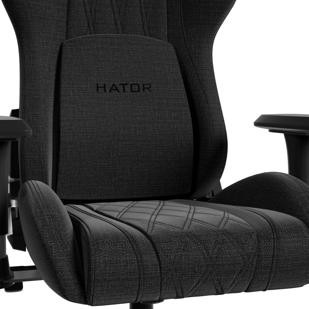 Karrige gaming Hator Darkside 3M Fabric, ergonomike, e zezë