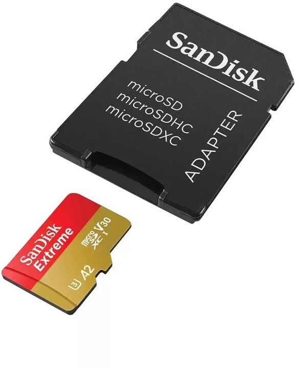 Kartë memorie SanDisk Micro (SDXC) SanDisk Extreme 256GB 190MB/s UHS-I U3 + përshtatës SD