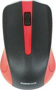 Глушец Omega OM-05G, wireless, USB, црна и црвена