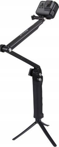 Monopod dorezë 3 në 1 Puluz Three Arm Grip, për GoPro SJCAM Xiaomi, plastikë, i zi