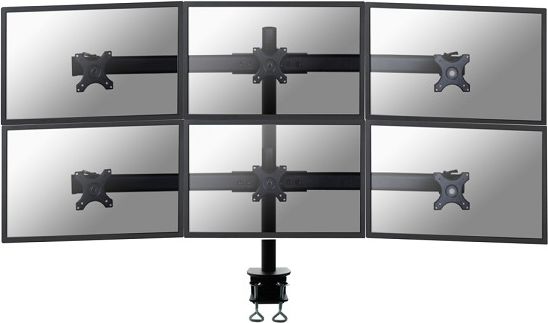 Mbajtëse tavoline për 6 monitorë Neomounts FPMA-D700D6, 19"-27", VESA 75x75 100x100, gri