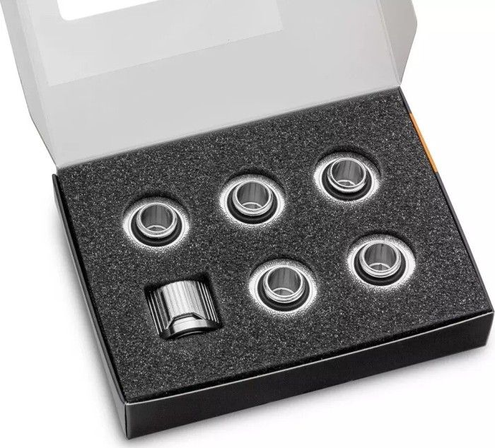 Lidhës për ftohje me ujë EK Water Blocks EK-Quantum Torque STC 10/16, set 6 copë, G1/4", argjend