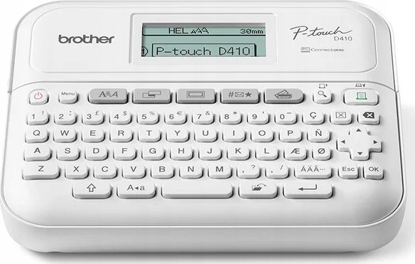 Уред за етикетирање Brother P-touch D410, десктоп, компактен, сив