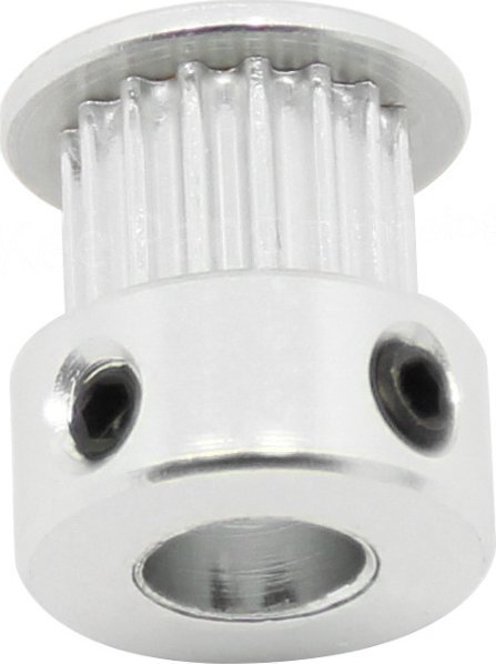 Rrotë ingranazhi OEM 20T, për rrip GT2 6mm, vrimë 5mm, metalike